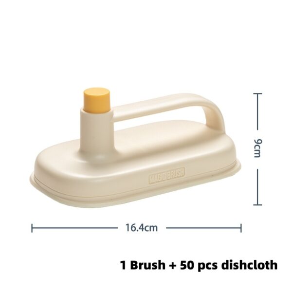 Kitchen Bathroom Toilet Cleaning Magic Brush Glass Wall Cleaning Bath Brush Handle Cleaning Rag Ceramic Window Slot Clean Brush Kitchen Gadgets - Image 2