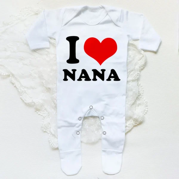 I Love Papa Mama Baby Babygrow Sleepsuit Baby Coming Home Outfit Newbron Shower Gift Boy Girl Cute Sleepsuit Infant White Romper - Image 5